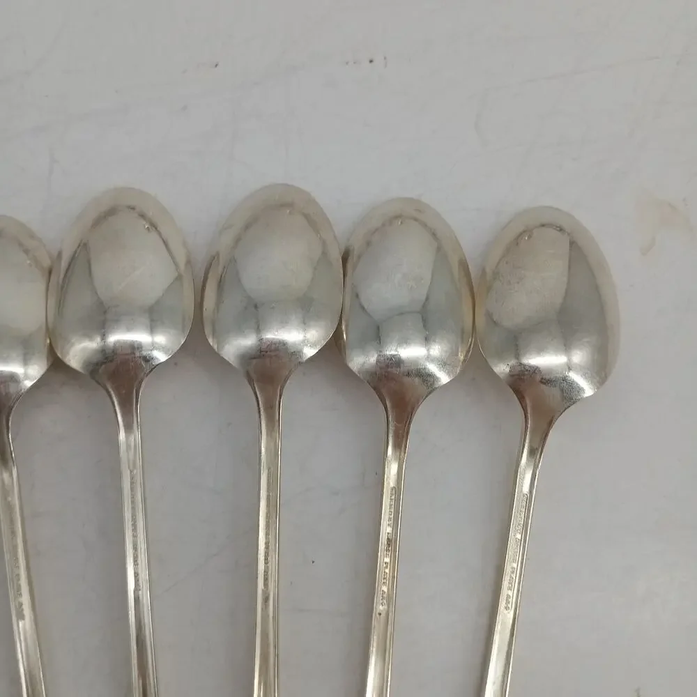 8X LHTsp Harmony House Wallace Serenade Silverplate Long Handled Tea Spoons Vtg